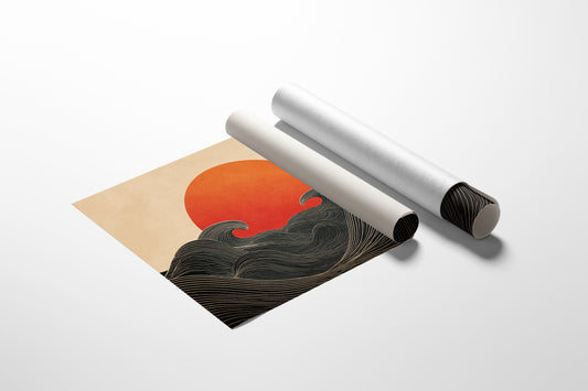When Waves Embrace the Setting Sun