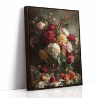 Peonies Bloom Against Velvet Darkness