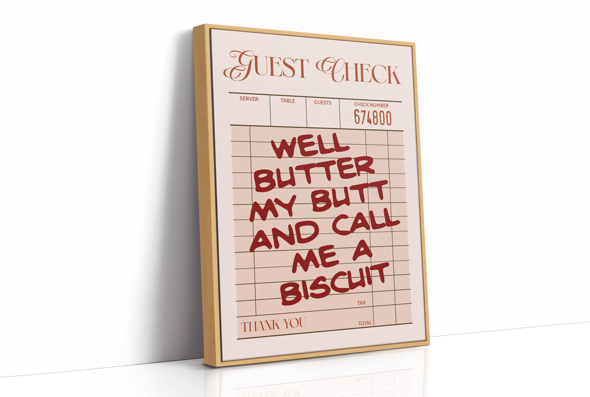 Well Butter My Butt — Diner Receipt Print