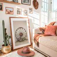 Wagon Wheel Meets Desert Wildflowers