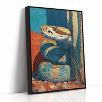 Coiled Rattler, Desert Mosaic