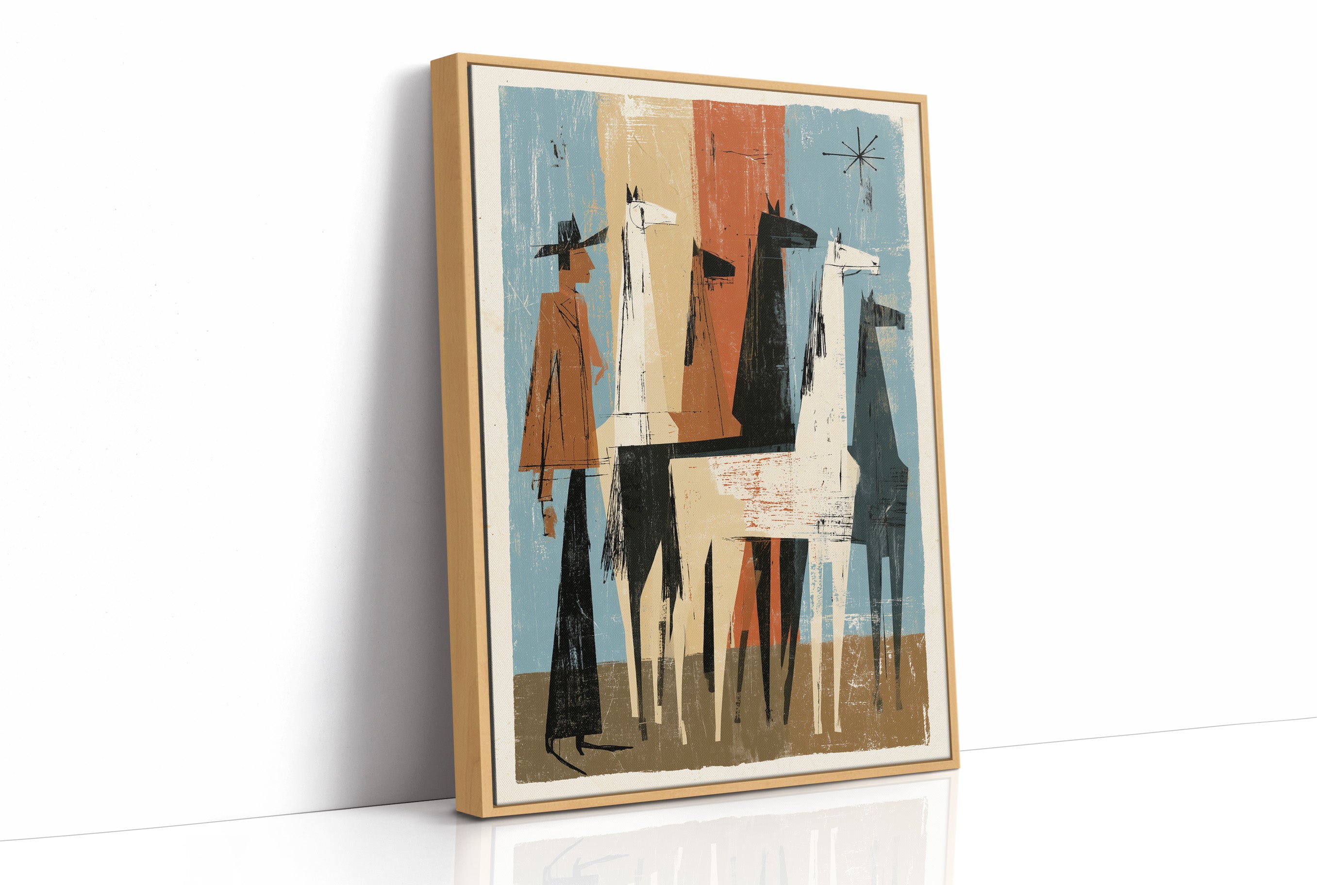 Herd Watcher Mid-Century Print