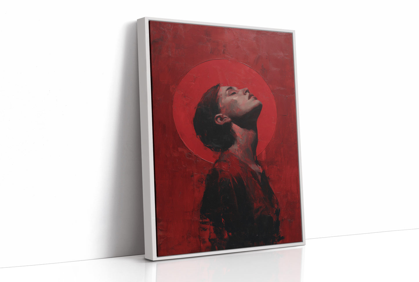 Crimson Halo Against Midnight Walls