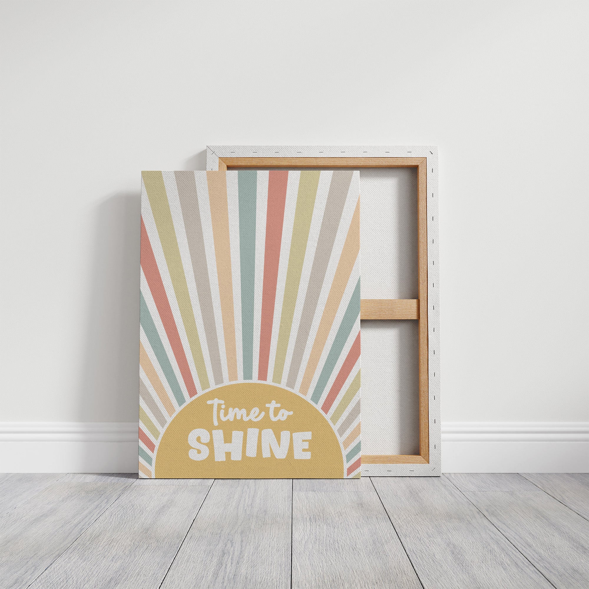 Time To Shine Retro Sunburst Print