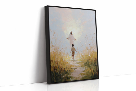 Illuminated Path Through Golden Fields