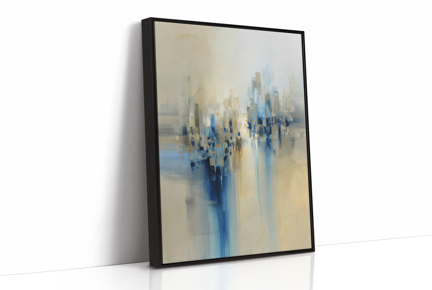 City Reflections In Blue Light