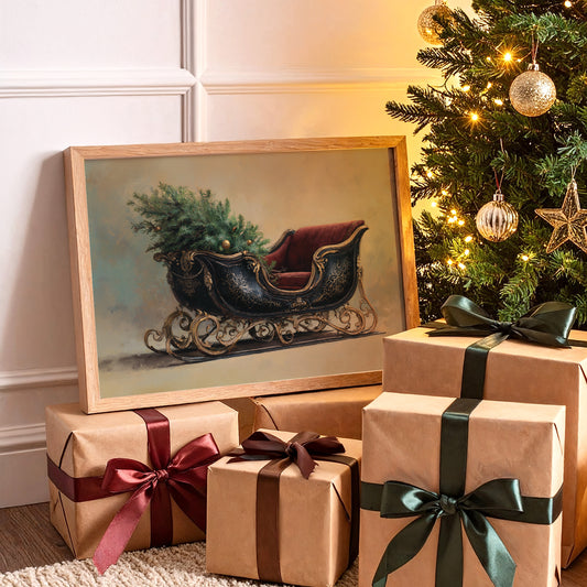 Vintage Sleigh Awaits December Magic