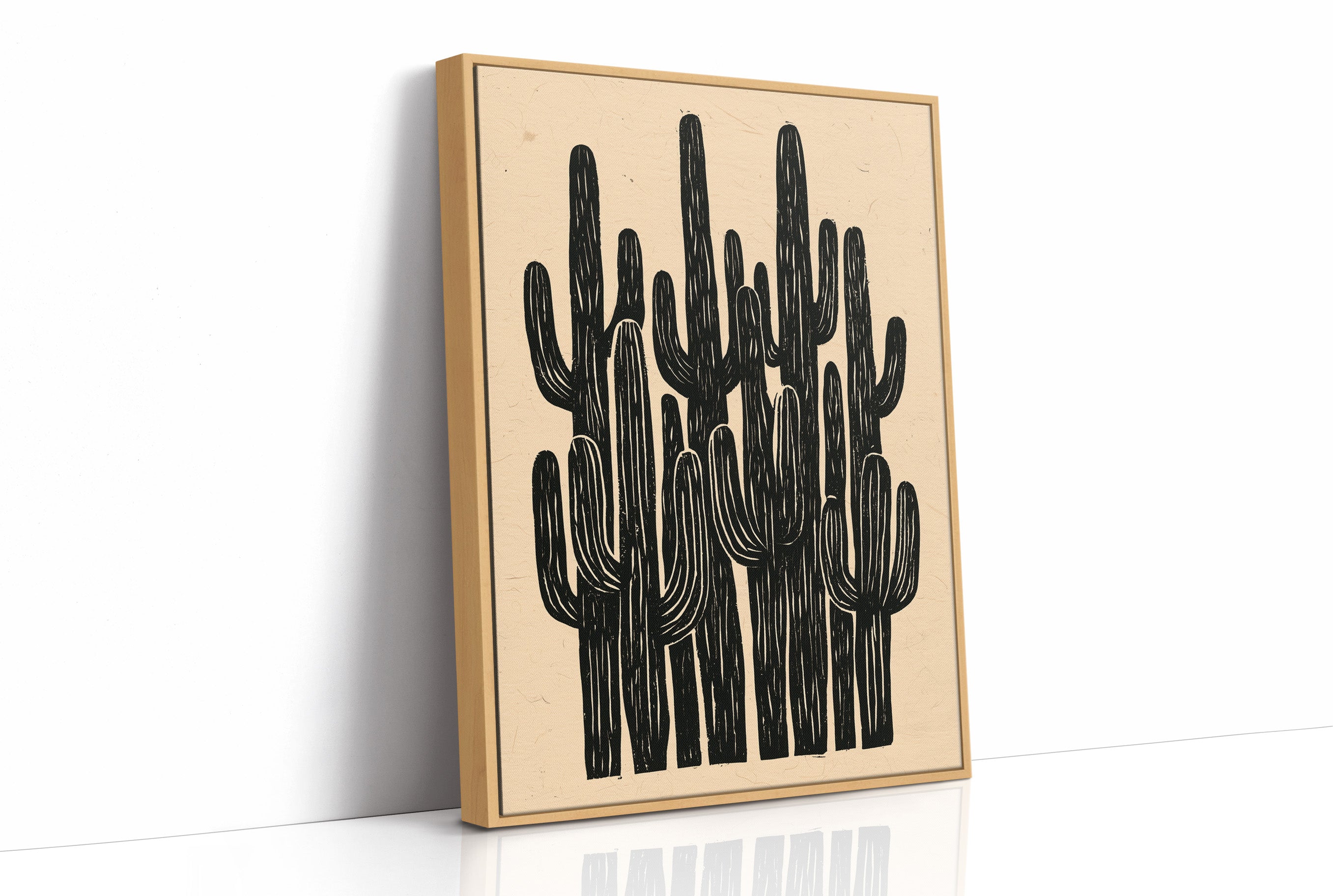 Saguaro Silhouette Block Print
