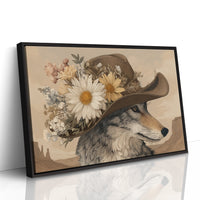 Desert Wolf Wears Wild Daisies