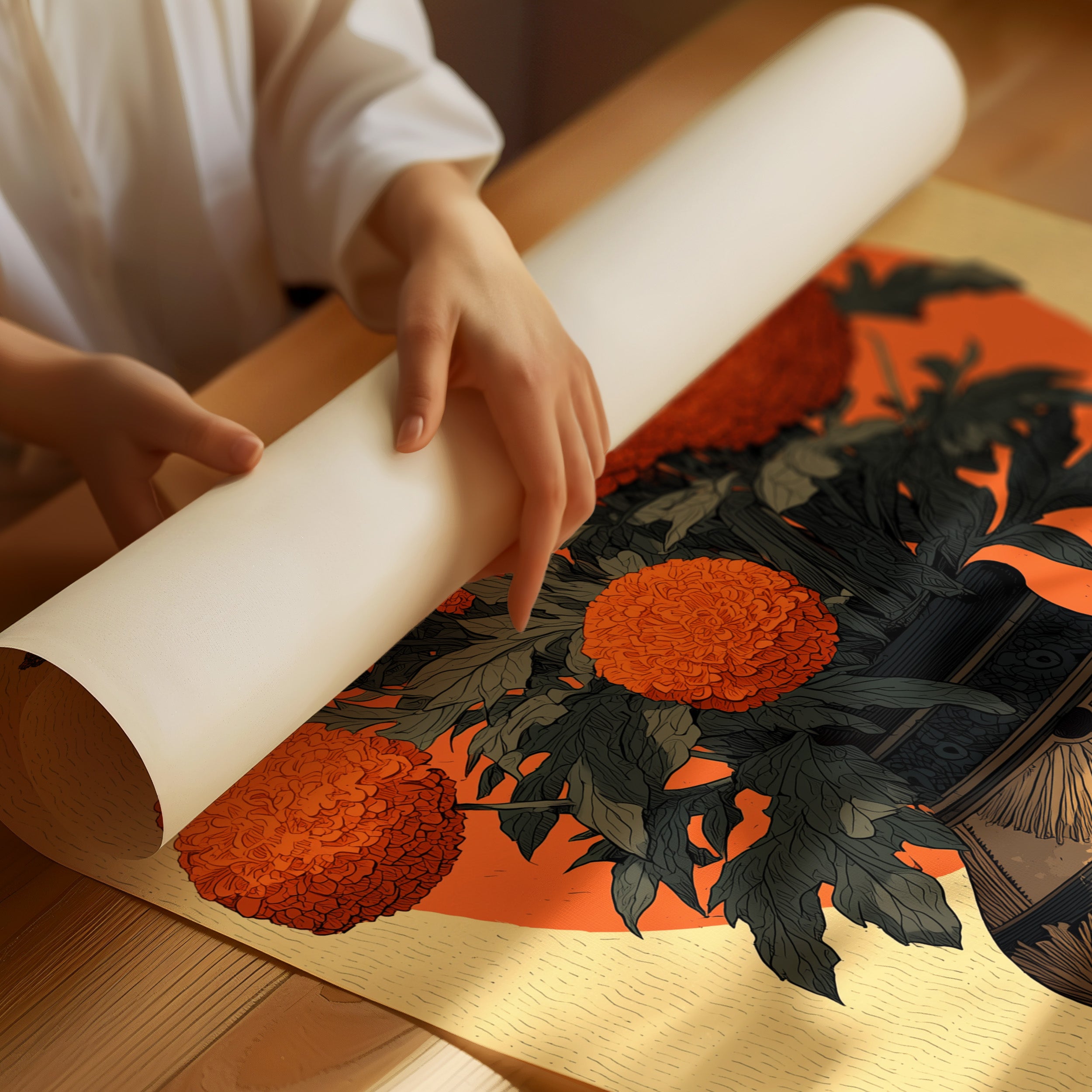 Marigolds in Clay
