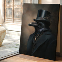 Dapper Raven in Formal Attire