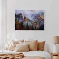 Autumn Mists Crown Mountain Peaks