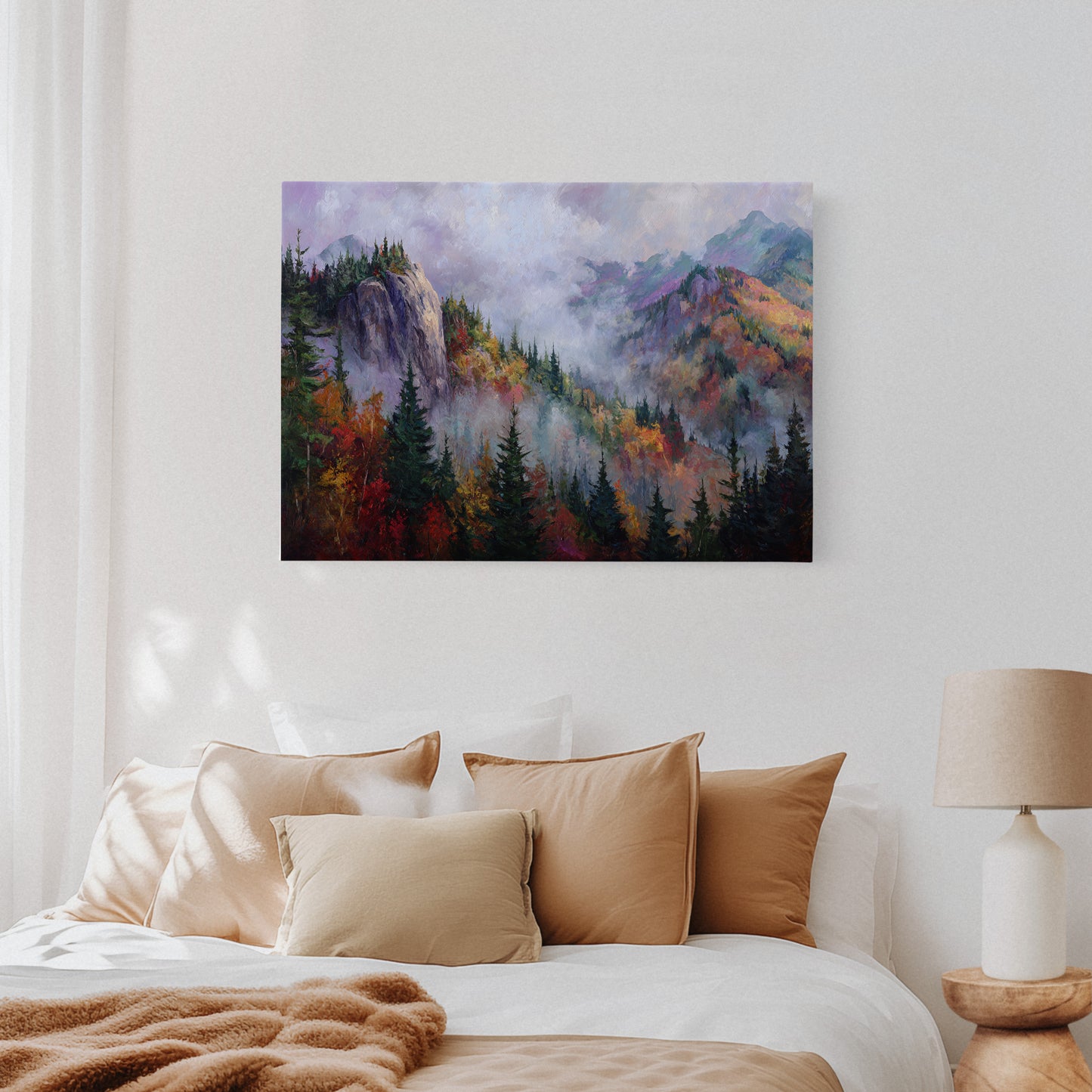 Autumn Mists Crown Mountain Peaks