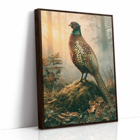Pheasant at Dawn — Autumn Forest Wildlife Painting