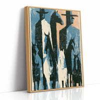 Two Riders Block Print