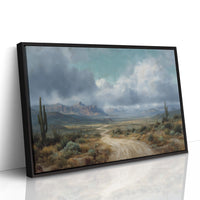 Storm Gathers Over Desert Path