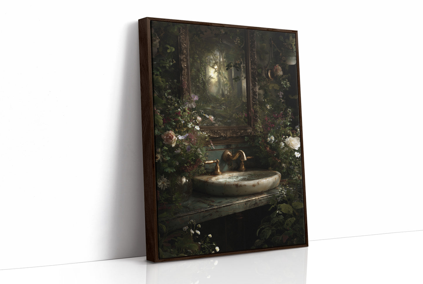 Secret Garden Behind Marble Sink