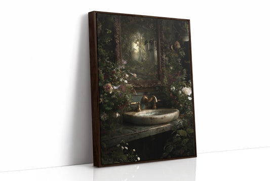 Secret Garden Behind Marble Sink