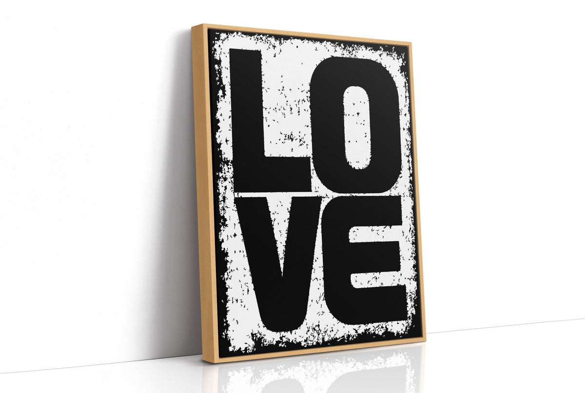 LOVE: Distressed Block Stamp