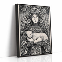 Madonna and Lamb: A Woodcut Devotion