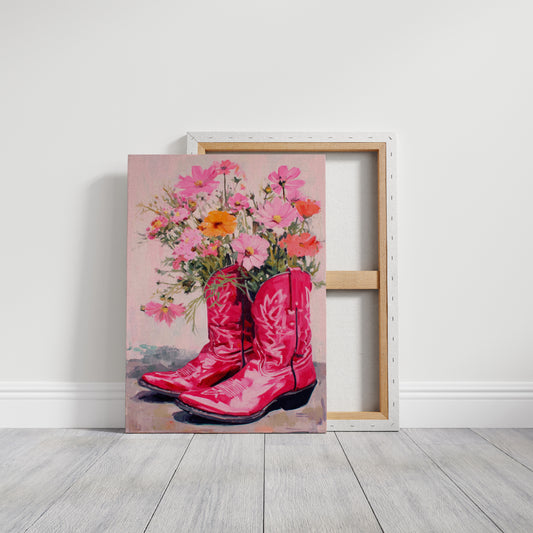 Wild Cosmos Dance In Scarlet Boots