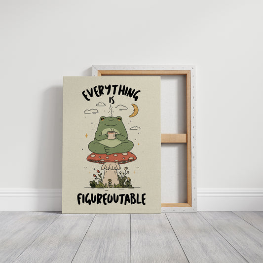 Everything Is Figureoutable Frog Wall Art