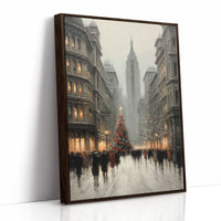 Manhattan Christmas Through Winter Fog