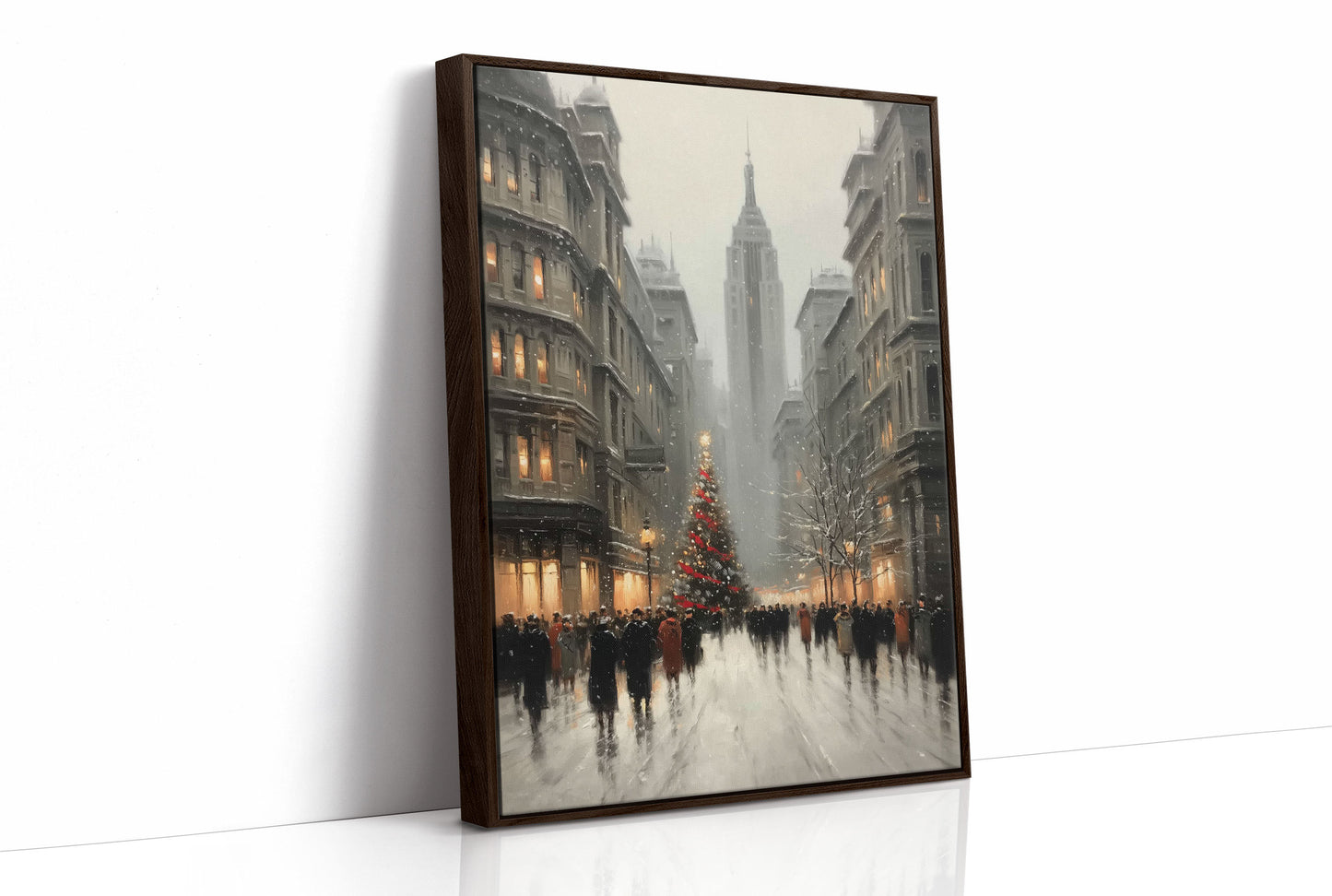 Manhattan Christmas Through Winter Fog