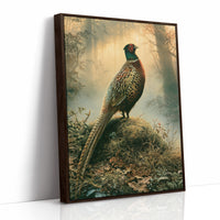 Pheasant at Dawn — Golden Mist Autumn Painting