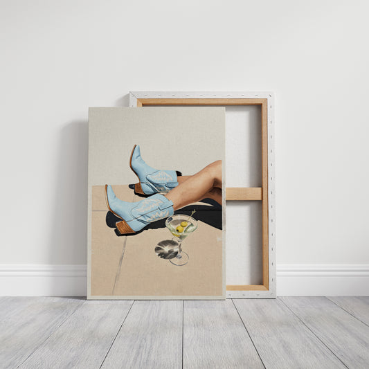 Sky Blue Boots Sip Afternoon Olives