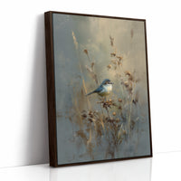 Blue Singer Among Autumn Reeds