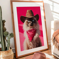 Feline Sheriff Rules Pink Mountains