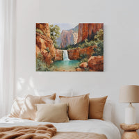 Sacred Waters Between Red Cliffs