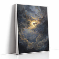 Eclipse Breaks Through Stormy Heavens