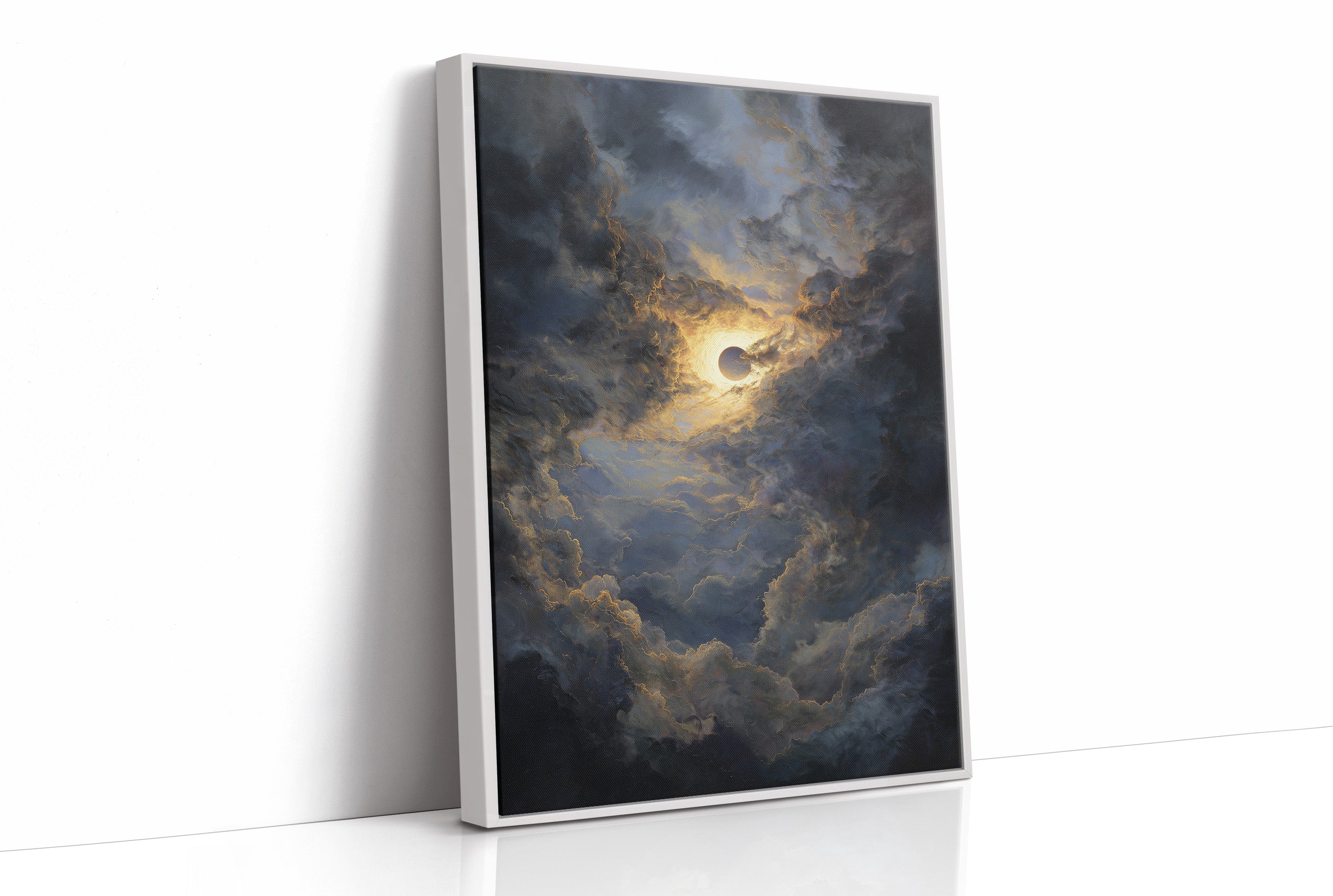 Eclipse Breaks Through Stormy Heavens