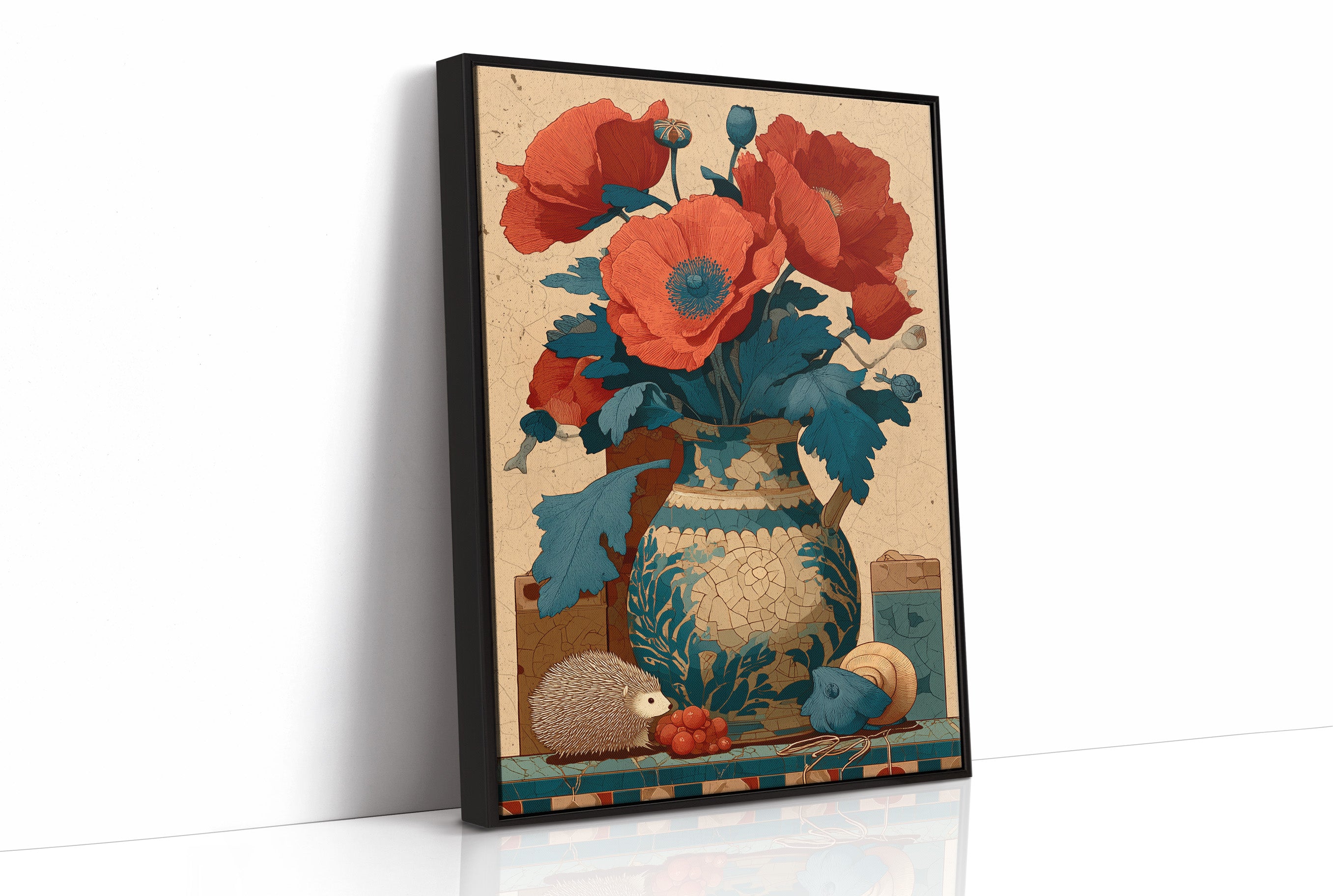 Poppies and Hedgehog
