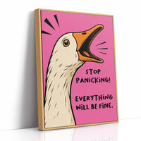 Stop Panicking! Screaming Goose Comic Print