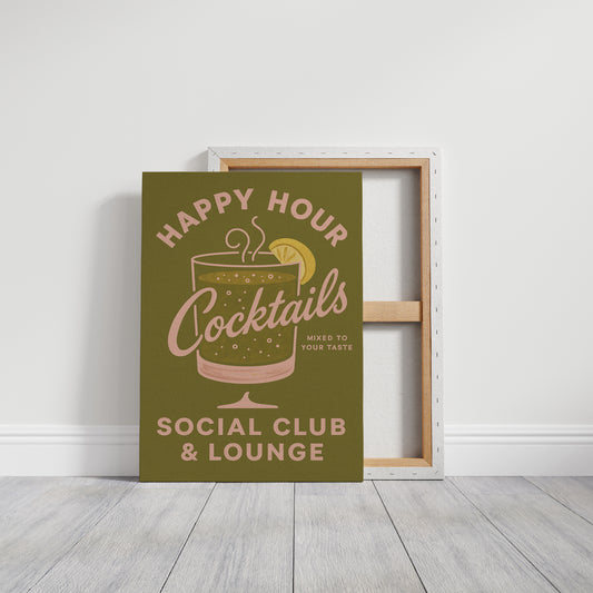 Happy Hour Cocktails Lounge Print
