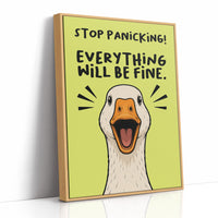 Stop Panicking! Goose Close-Up Comic Print