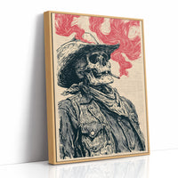 The Last Cowboy — Profile Skeleton Engraving Print