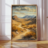 Winding Trail Through Golden Desert