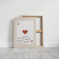 Ace Of Hearts Motivational Card Print