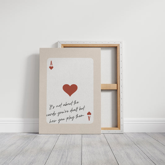 Ace Of Hearts Motivational Card Print