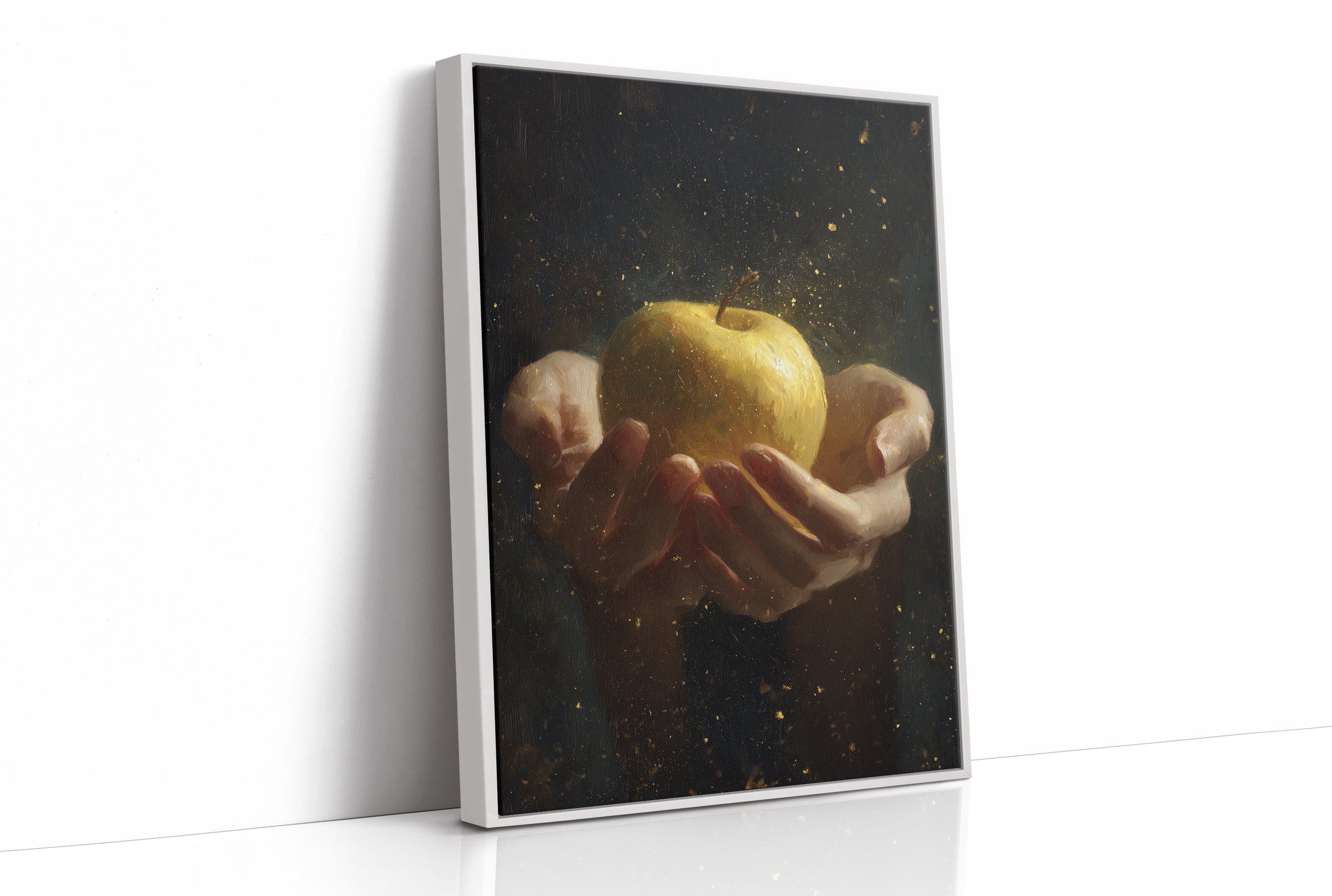 Golden Fruit In Offered Hands