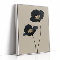 Midnight Blooms with Golden Hearts