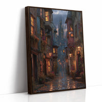 Lanterns Guide The Cobbled Path
