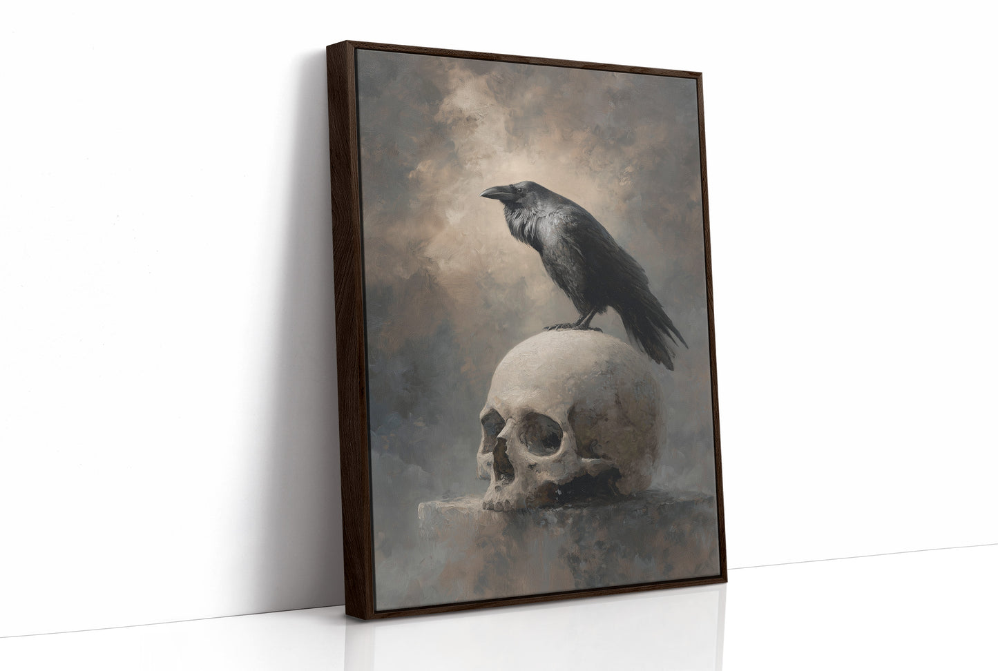 Raven Perches On Mortal Throne