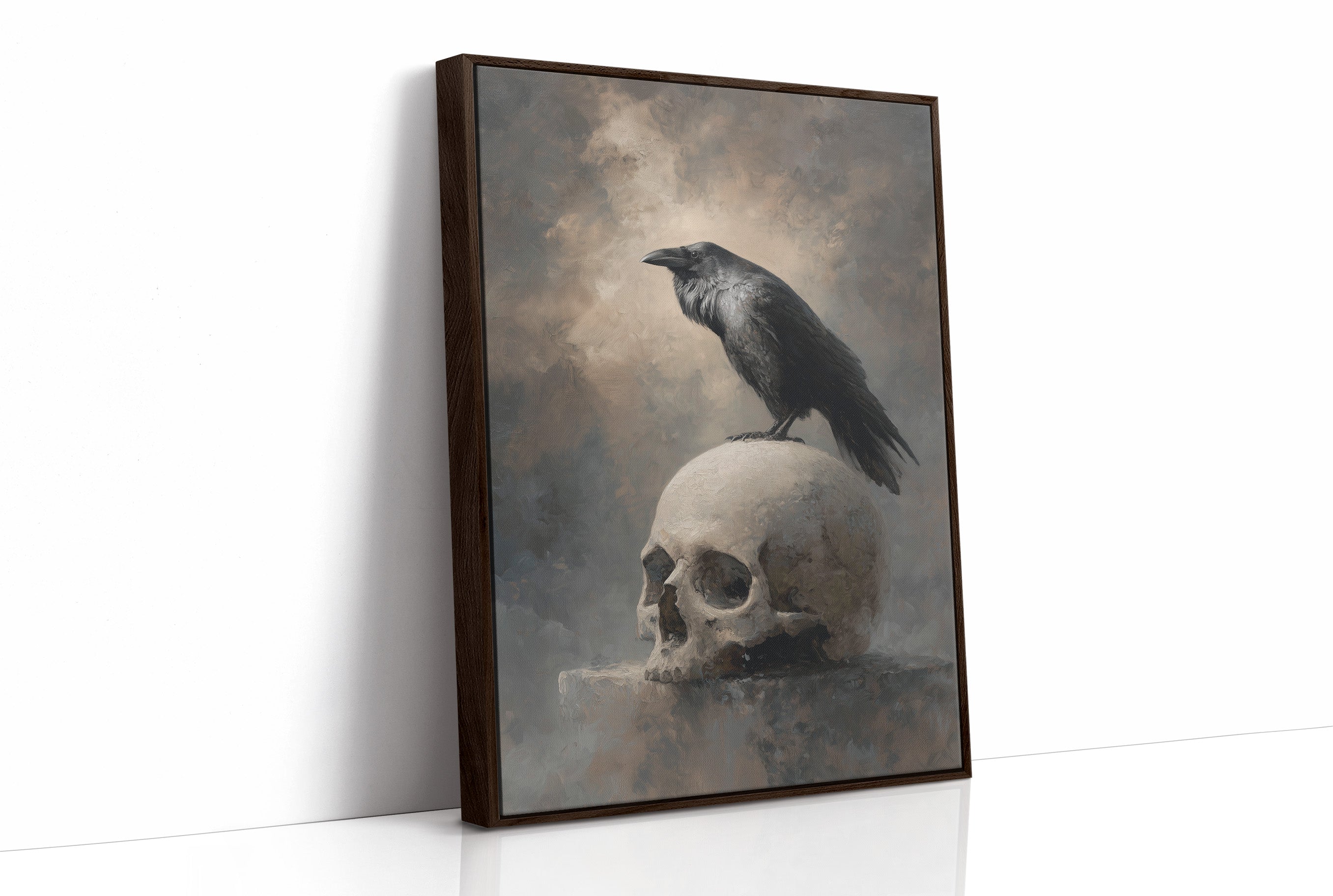 Raven Perches On Mortal Throne