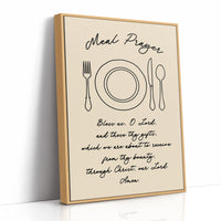 Meal Prayer — Bless Us O Lord Line Art Print