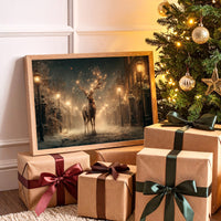 Starlit Stag Walks Victorian Streets